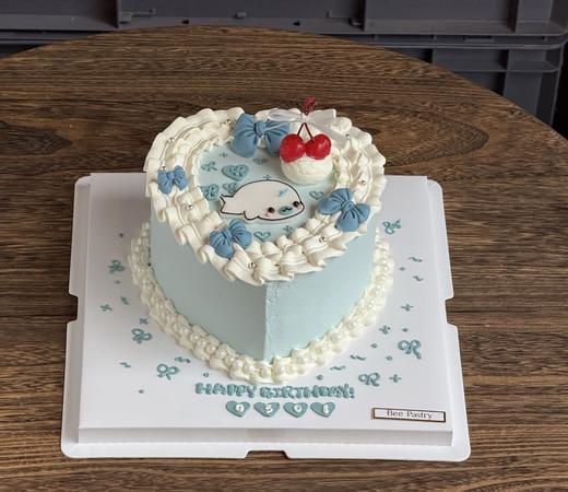 豆芝麻海豹蛋糕 心 商品图1