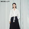 NEELLY纳俪商场同款春新款V领设计感气质长袖衬衫女收腰显瘦上衣N26034B04503 商品缩略图0