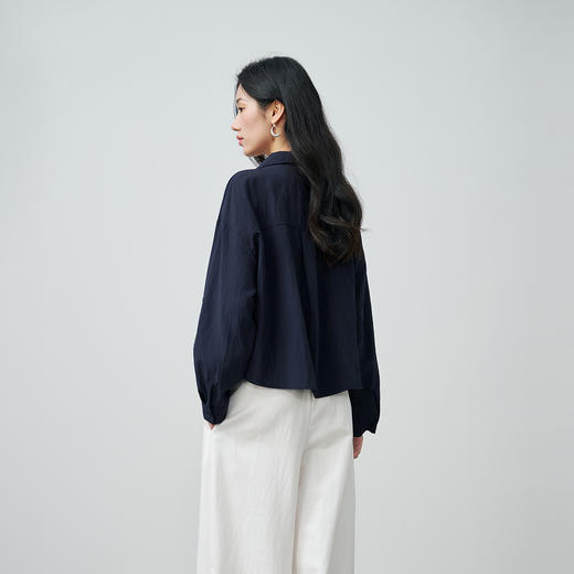 NEELLY纳俪商场同款春季新款气质通勤假两件衬衫女休闲松弛感上衣N26024B04517 商品图1