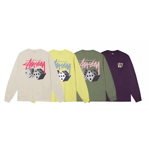 F030161筛子骰子logo印花情侣圆领长袖T恤 商品图0