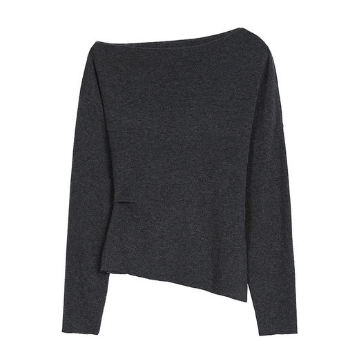 NEELLY纳俪商场同款春季新款一字肩蝙蝠袖上衣女显瘦软糯针织衫N26014A04403 商品图3