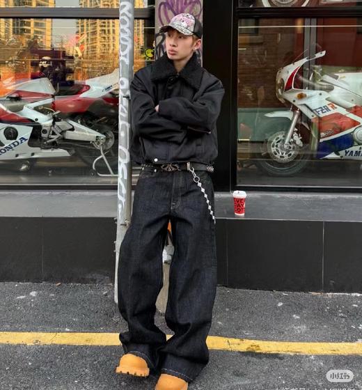 F030193美式赤耳丹宁复古水洗直筒微阔重磅原牛牛仔裤 商品图6