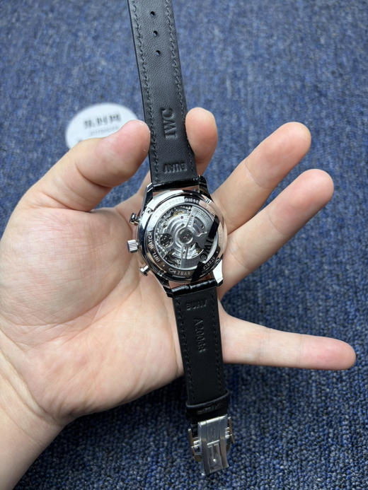【客订美洲鳄鱼皮表带】APS万国葡萄牙计时系列 APS葡计透底 男士腕表 APS葡计白盘金针 丹东Cal.69355一体机 商品图6