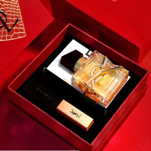 【3.8女神节秒杀】完税进口 圣罗兰香水口红礼盒套组 七夕礼盒（ysl香水50ml+小金条1966） 商品图3