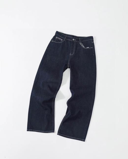 F030193美式赤耳丹宁复古水洗直筒微阔重磅原牛牛仔裤 商品图7