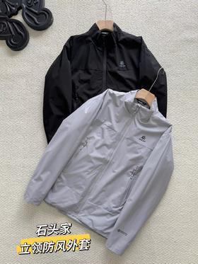 F030154雷鸟登山徒步男款立领防风衣GTX防泼户外运动外套