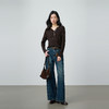 NEELLY纳俪商场同款春季新款复古阔腿水洗牛仔裤女休闲高腰长裤N26024H05506 商品缩略图3