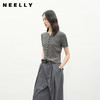 NEELLY纳俪商场同款夏季新款都市休闲短袖薄针织衫女舒适显瘦上衣N26044A04559 商品缩略图0