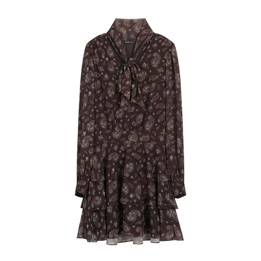 NEELLY纳俪商场同款春季新款时尚优雅宽松连衣裙女舒适休闲长裙N26012Y01052 商品图3