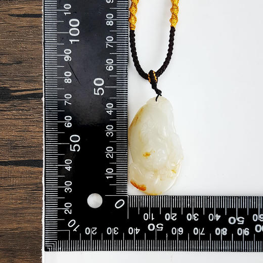 【天然正品】天然新疆籽料细腻油润度佳耄耋富贵（福寿绵延）和田玉吊坠项链45.5*24.6*14.0MM（皆取最大值）170126NJS70 商品图2