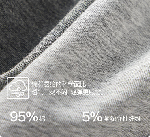 【多妈团购 Secret World  A409男士运动内裤纯棉 3条装】全身7A抑菌，穿上很安心，A类吸湿透气，像量身定制一样，高弹百搭运动，品质超好，亲肤防夹臀-咸喜仓 商品图3