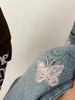 F030148重工刺绣蝴蝶结高品质浅蓝色宽松阔腿牛仔裤女春季拖地长裤 商品缩略图11