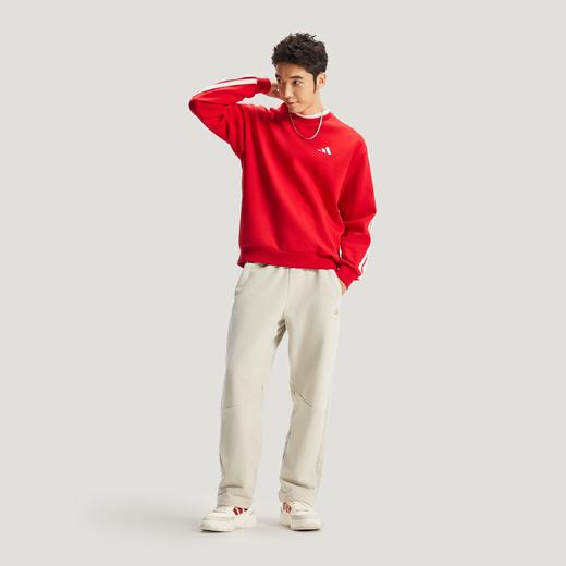 Adidas阿迪达斯THREE STRIPES CLUB SWEATSHIRT 新年款针织柔软运动休闲宽松卫衣套头衫KR2516 商品图5