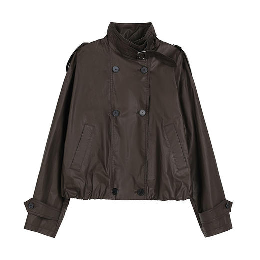 NEELLY纳俪商场同款春季新款宽松廓形短款风衣女气质高级感外套N26024F04402 商品图3