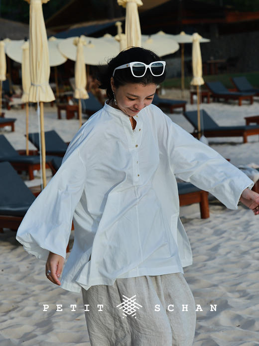 Petit Schan小闪 CLO#1051 Innocent Age 纯真年代 法式文艺感长绒棉纯棉娃娃衫 商品图5