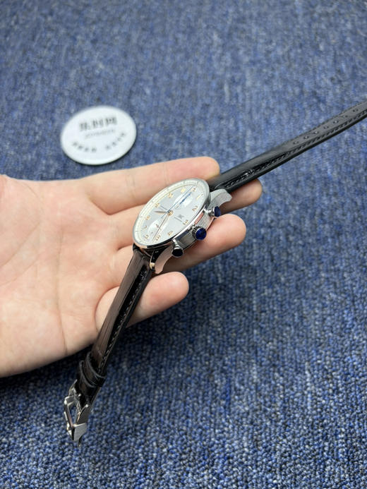 【客订美洲鳄鱼皮表带】APS万国葡萄牙计时系列 APS葡计透底 男士腕表 APS葡计白盘金针 丹东Cal.69355一体机 商品图4