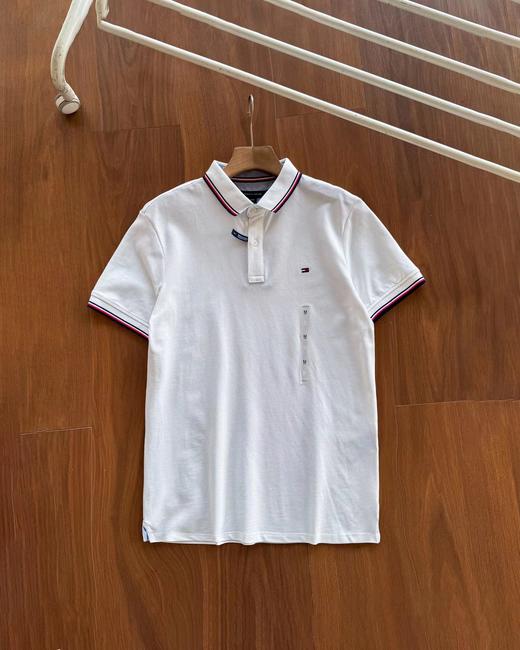 F030196春夏男装珠地棉纯色短袖T恤镶边翻领合身POLO衫 商品图7