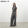 NEELLY纳俪商场同款夏新款显白灰色阔腿西装裤女百搭显瘦显高长裤N26044H04541 商品缩略图0