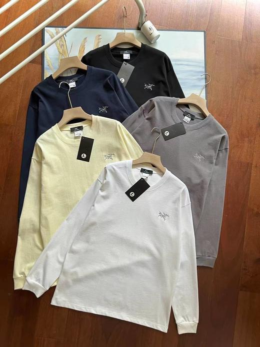 F030106可外穿可叠穿圆领百搭弹力棉刺绣款长袖T恤 商品图0