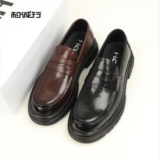 和诚行2026春季新款厚底耐磨真皮百搭休闲皮鞋男式商务鞋0930272 商品图1