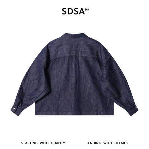 SDSA男装2026新款日系复古牛仔上衣重磅丹宁宽松落肩长袖衬衫 商品图4