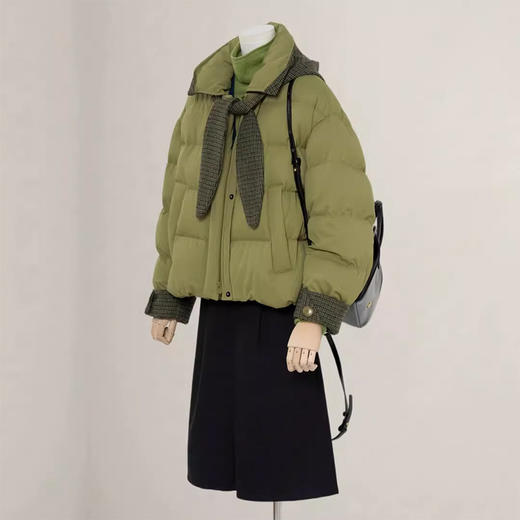 裁缝学苑AQ595韩系连帽羽绒服纸样女装冬季新款宽松短款外套样板图纸 商品图1