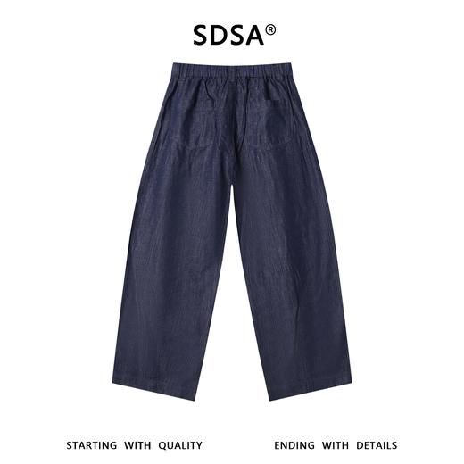SDSA男装2026新款日系复古丹宁裤重磅牛仔宽松打褶长裤 商品图4