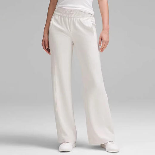 春款 空气感系列  lu*同款抽绳松紧腰宽松显瘦阔腿长裤 商品图3