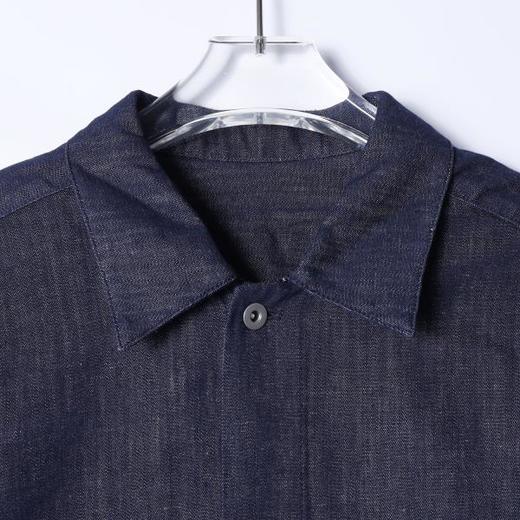 SDSA男装2026新款日系复古牛仔上衣重磅丹宁宽松落肩长袖衬衫 商品图1