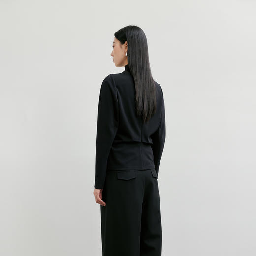 NEELLY纳俪商场同款春新款一字肩叠穿收腰长袖女气质优雅套头上衣N26011R01011 商品图1