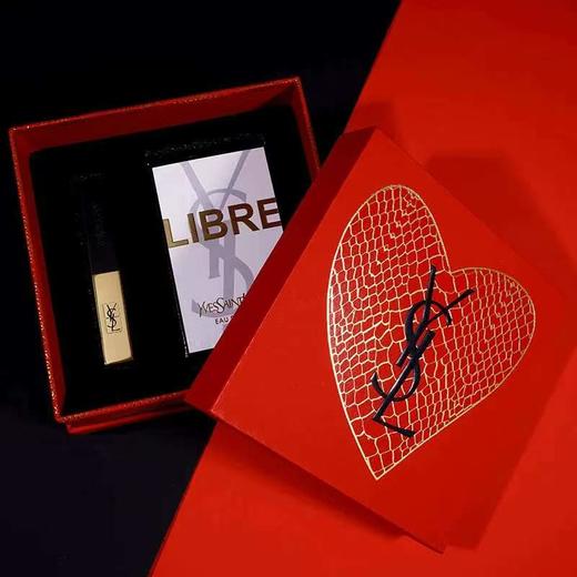 【3.8女神节秒杀】完税进口 圣罗兰香水口红礼盒套组 七夕礼盒（ysl香水50ml+小金条1966） 商品图2