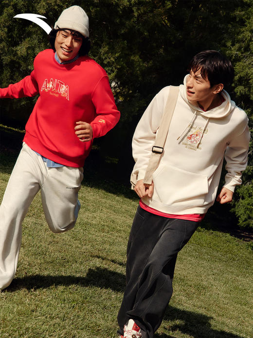 安踏好事发生丨新年欢聚卫衣男女同款春季长袖上衣152618706N-4 商品图1