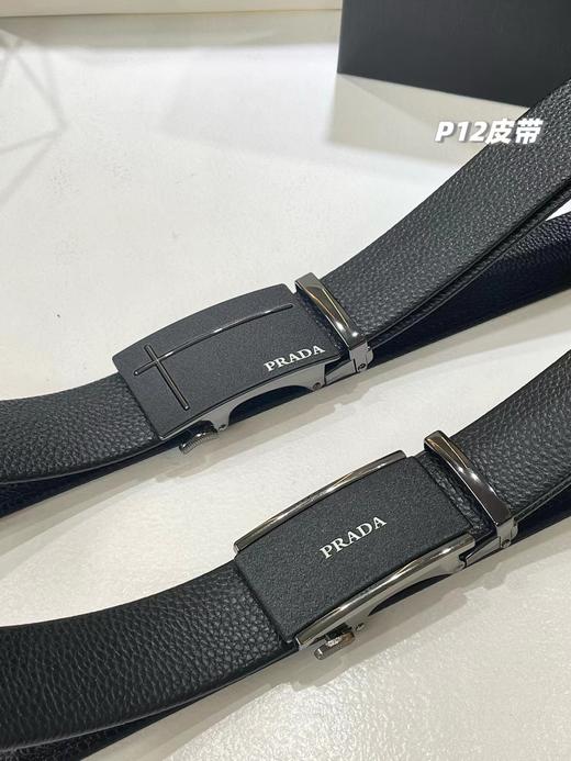 F030130男士双扣腰带自动扣纯牛皮腰带荔枝纹皮带 商品图9