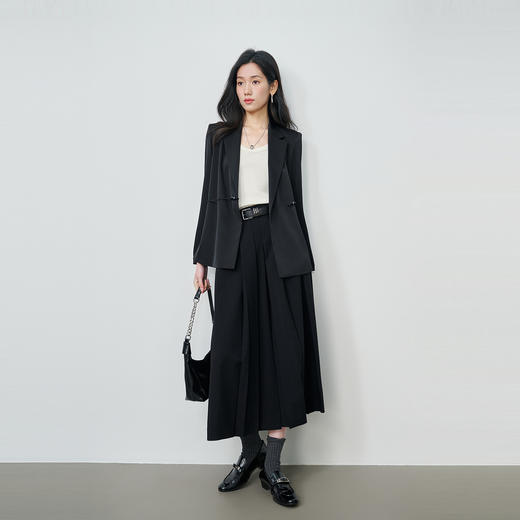 NEELLY纳俪商场同款春季新款气质通勤垂感西装女随性百搭翻领外套N26024W03303 商品图3