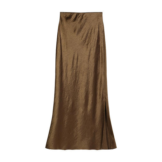 NEELLY纳俪商场同款夏季新款缎面优雅半身裙女高腰气质显瘦A字裙N26044E04523 商品图3