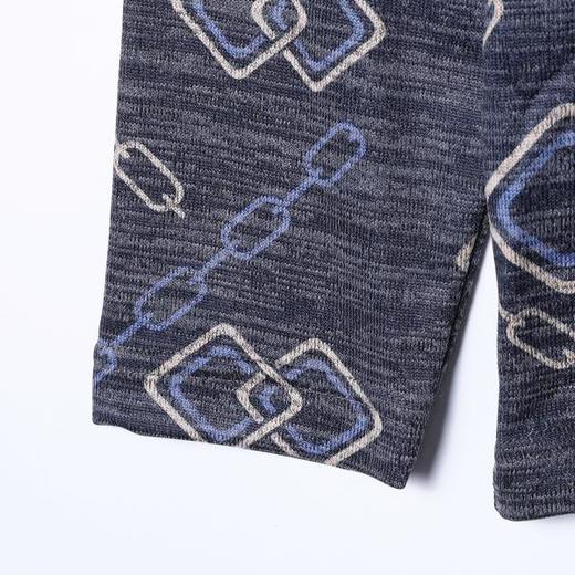 26T82SDSA男装2026新款潮牌街头风满印长袖男女同款锁链纹宽松圆领T恤 商品图4