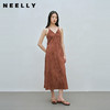 NEELLY纳俪商场同款夏季新款时尚V领设计感吊带长裙女收腰连衣裙N26044Y04430 商品缩略图0