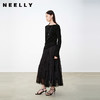 NEELLY纳俪商场同款春季新款气质褶皱半身裙女百搭高腰灵动长裙N26034E04505 商品缩略图0