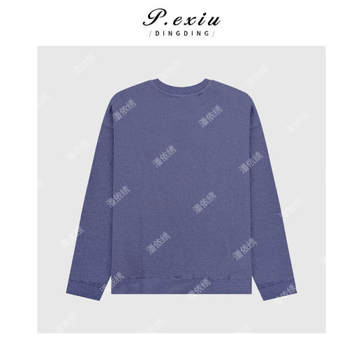 A008潘依绣丁丁宠粉重工炒色松弛慵懒风减龄圆领长袖卫衣Q84416 商品图1