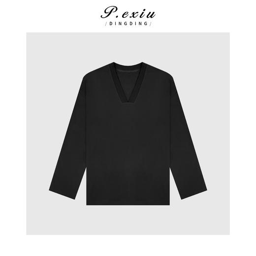 03-2潘依绣丁丁宠粉V领宽松卫衣长袖T恤Q93901 商品图0