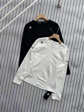 F030132轻量化科技立体剪裁女士长袖圆领针织T恤