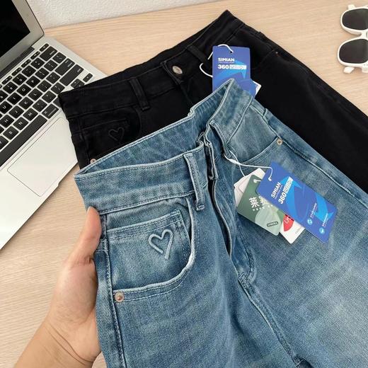 F030147四面弹高腰显瘦直筒牛仔裤女春季2026新款裤子小个子九分裤直筒裤 商品图7