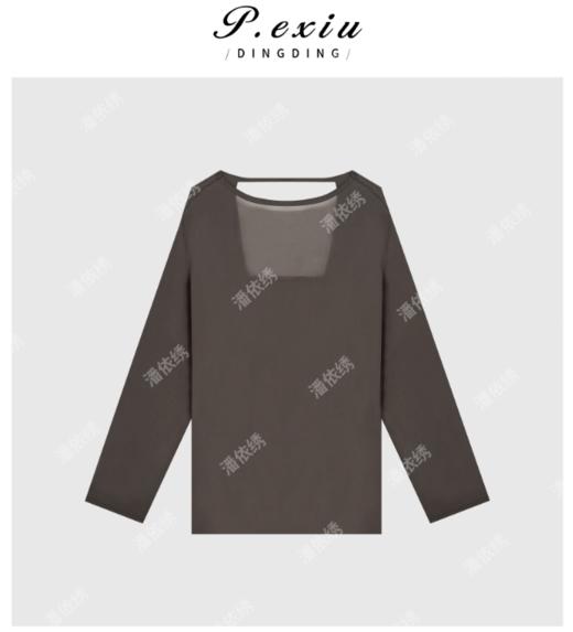 04-6潘依绣丁丁宠粉夏季新款后背镂空轻纱气质长袖衬衫 Q05219 商品图0