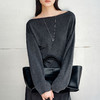 NEELLY纳俪商场同款春季新款一字肩蝙蝠袖上衣女显瘦软糯针织衫N26014A04403 商品缩略图2