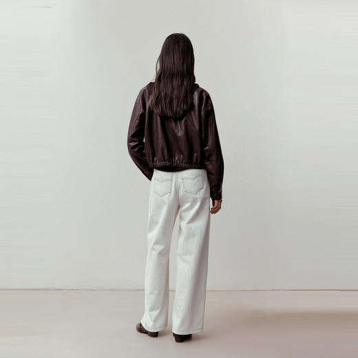 NEELLY纳俪商场同款春季新款时髦复古休闲直筒裤女简约百搭长裤N26012H01049 商品图1