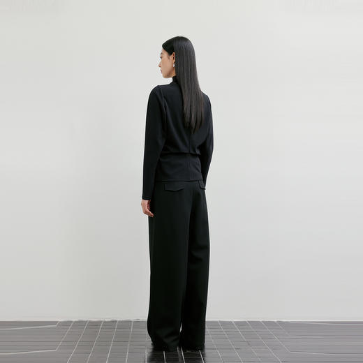 NEELLY纳俪商场同款春季新款时尚垂感休闲直筒裤女舒适百搭长裤N26011H01019 商品图2