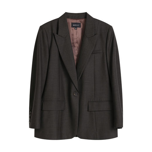 NEELLY纳俪商场同款春季新款复古优雅宽松西装女简约舒适休闲外套N26012W01038 商品图3