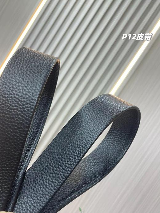F030130男士双扣腰带自动扣纯牛皮腰带荔枝纹皮带 商品图8