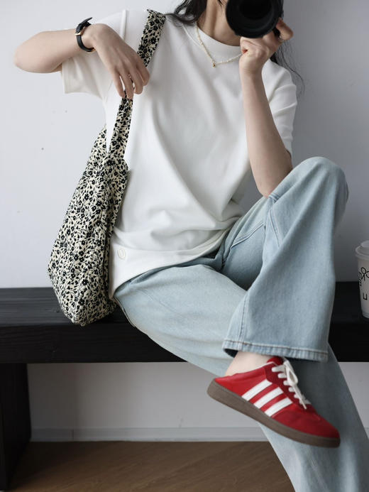 小众原单董洁同款R刺绣小o短袖 商品图4