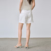 NEELLY纳俪商场同款夏季新款时尚休闲舒适短裤女简约高腰直筒短裤N26044H04578 商品缩略图2